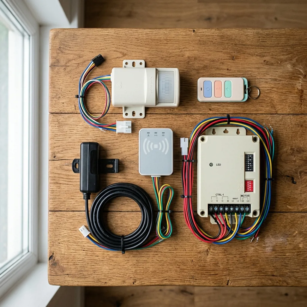 Система управления автоматической дверью с датчиками